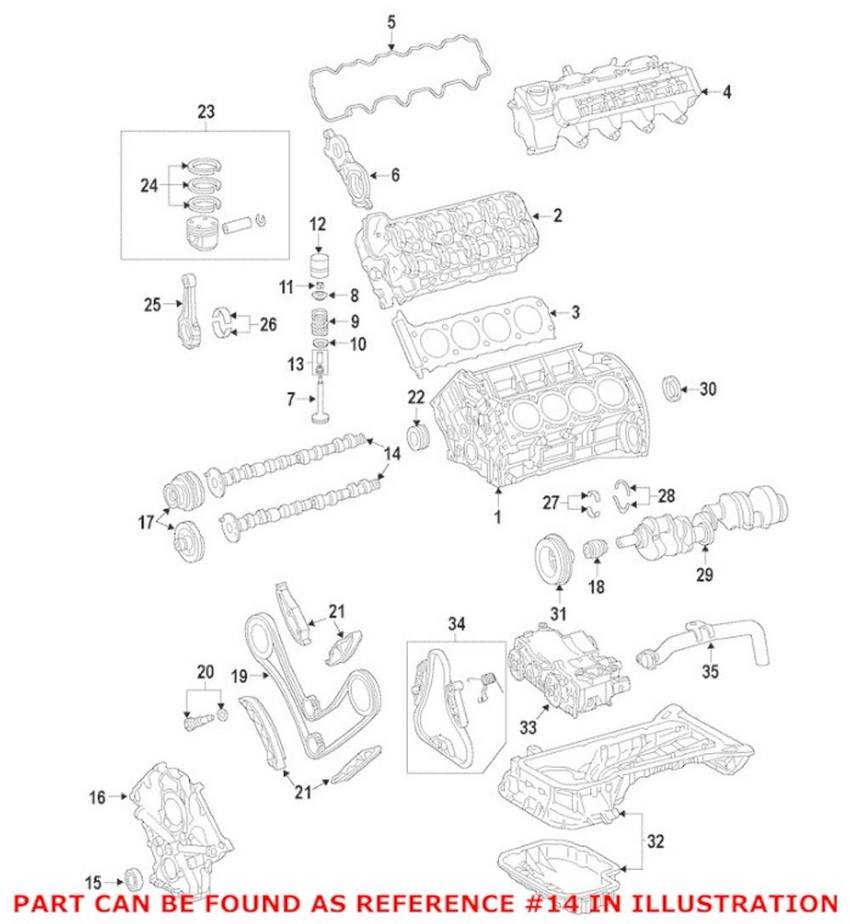 Mercedes Engine Camshaft - Passenger Right 1560504201